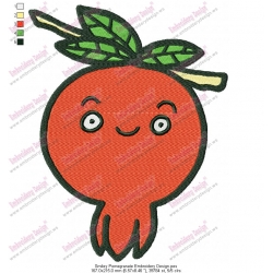 Smiley Pomegranate Embroidery Design